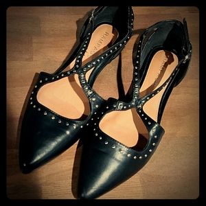 Rampage Black Studded Flats